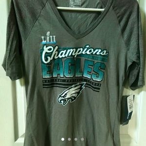 Eagles Super Bowl VII Short Sleeve V-Neck Tank NWT